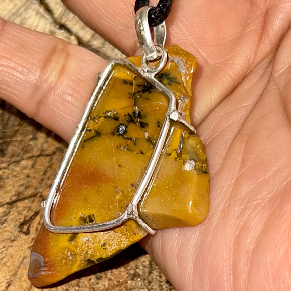 Yellow Mookaite Pendant 2 1/4” - Picture 9 of 10